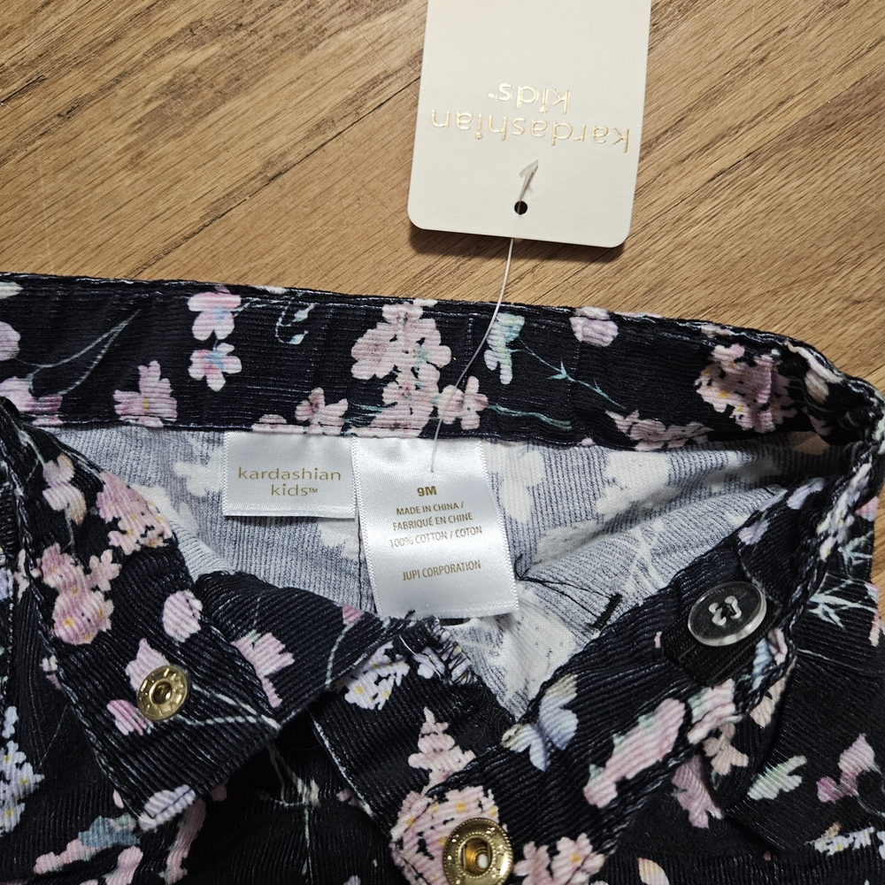 Kardashian Kids Floral Black Shorts